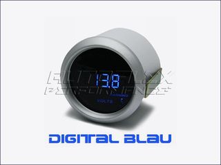 Reloj Voltímetro Digital Azul