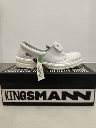 Zueco de trabajo anatómico Kingsman blanco