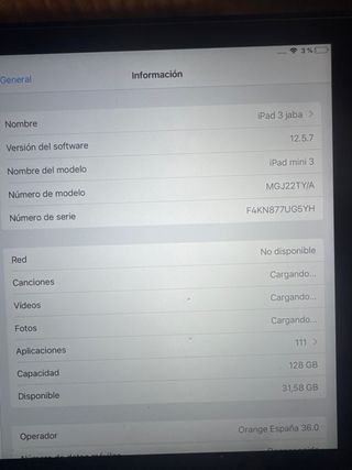iPad mini 3 Gris 128 gb