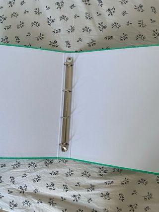 Carpeta archivador verde floral