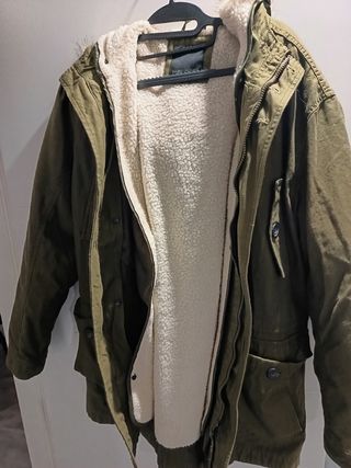 Parka verde borreguito desmontable