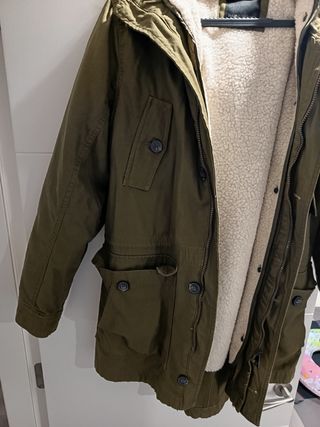 Parka verde borreguito desmontable