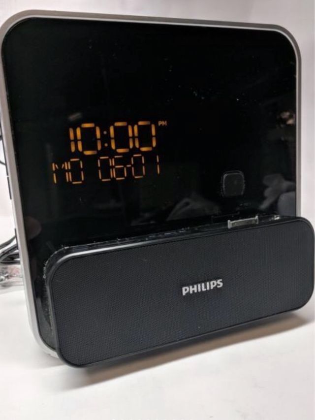 Altavoz Radio Despertador Philips Negro
