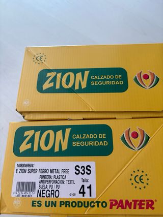 Zapatos de seguridad ZION negros nuevos 