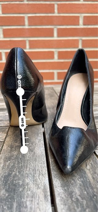 Tacones Zara Negros Talla 38 Usados