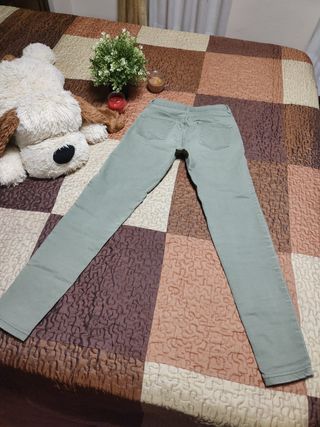 Pantalón vaquero verde.