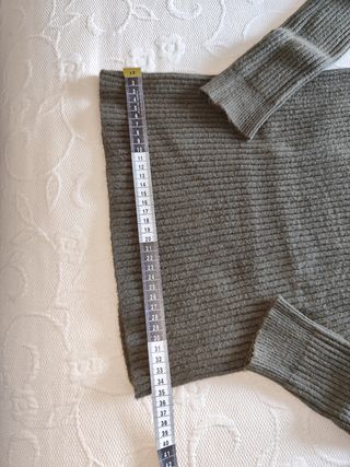 Pulôver Bluoltre verde caqui canelado