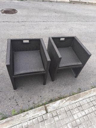 Sillones de exterior ratán