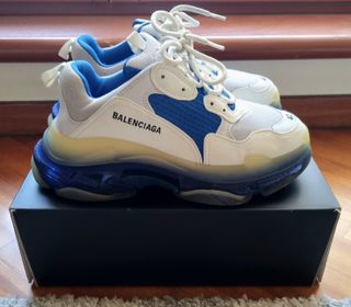 Balenciaga Triple S Talla 42 Blanco/Azul