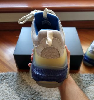 Balenciaga Triple S Talla 42 Blanco/Azul