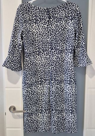 Vestido estampado manga francesa