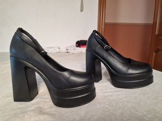 Zapatos de plataforma negros venta en persona