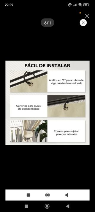 Cortinas para carpa de jardín beige