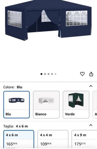 Gazebo Blu 4x6m