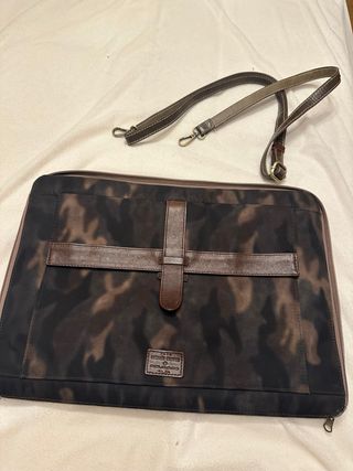 Maletín Portátil Camuflaje Marrón y Negro