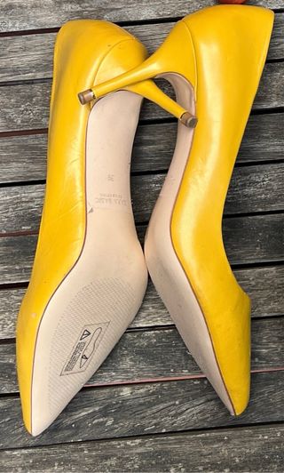 Tacones Zara Amarillos Talla 38