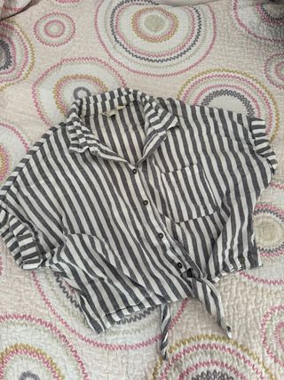 Camiseta Roxy Rayas Grises