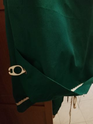 Tendone in stoffa verde con bordo bianco 245x 145 