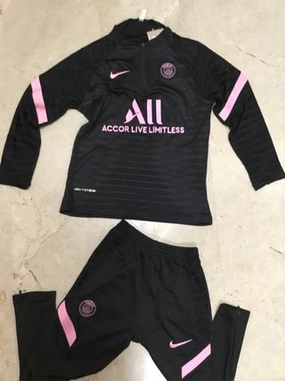 Conjunto PSG Nike Negro Rosa