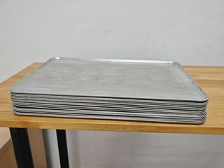 15 Bandejas de horno metálicas plateadas