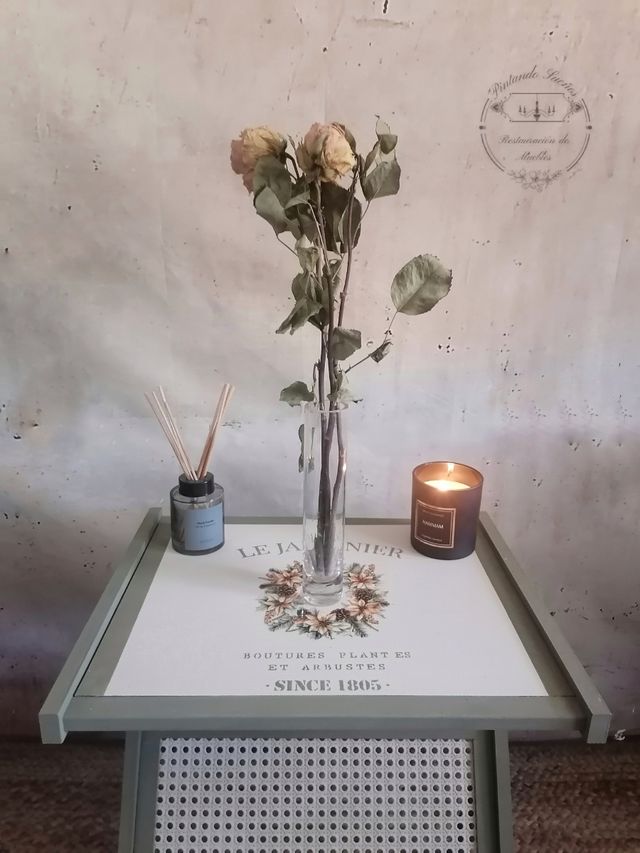 Tavolino in rattan e bambù