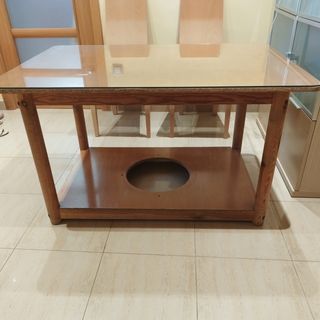 Mesa para ropa camilla 120x80 con cristal