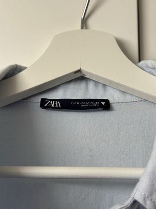 Camicia cropped Zara azzurra