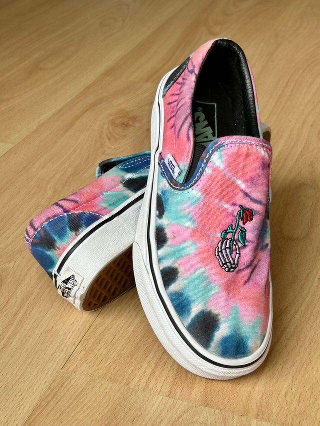 Zapatillas Vans 35, Slip-On Tie Dye Grateful Dead
