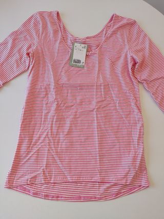 Jersey premamá H&M rayas rosas talla M