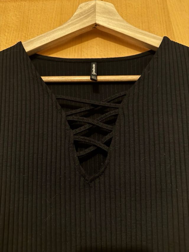 Body cruzado negro Stradivarius