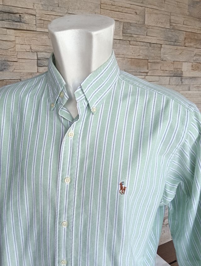 Camisa Ralph Lauren Rayas Verdes y Blancas