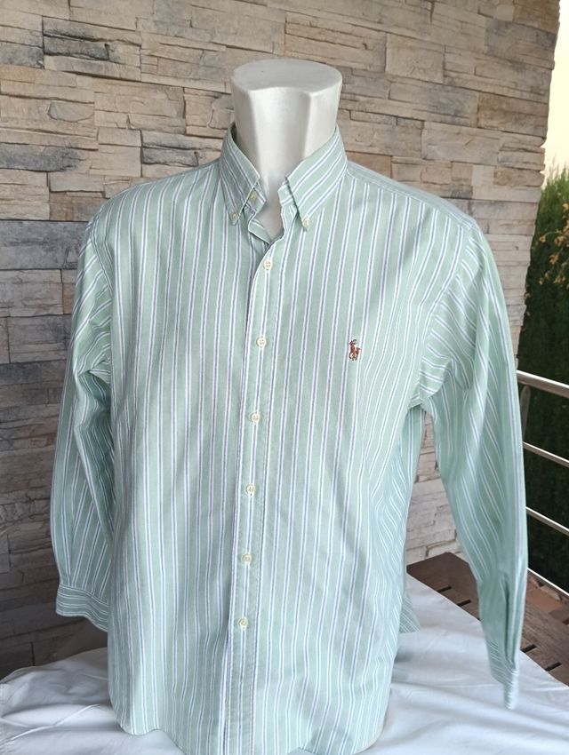 Camisa Ralph Lauren Rayas Verdes y Blancas