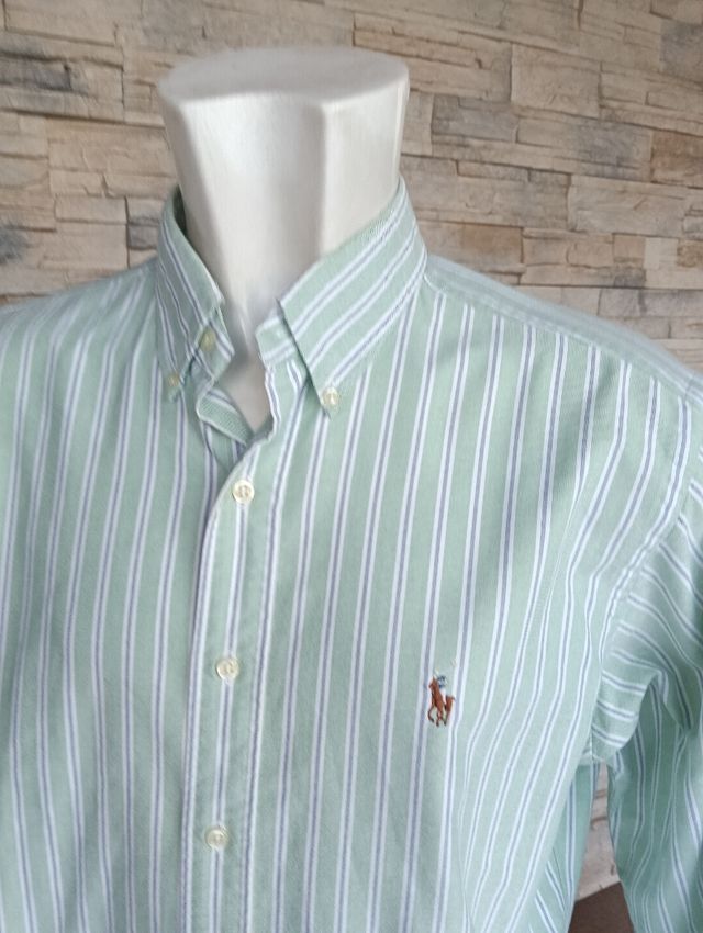 Camisa Ralph Lauren Rayas Verdes y Blancas