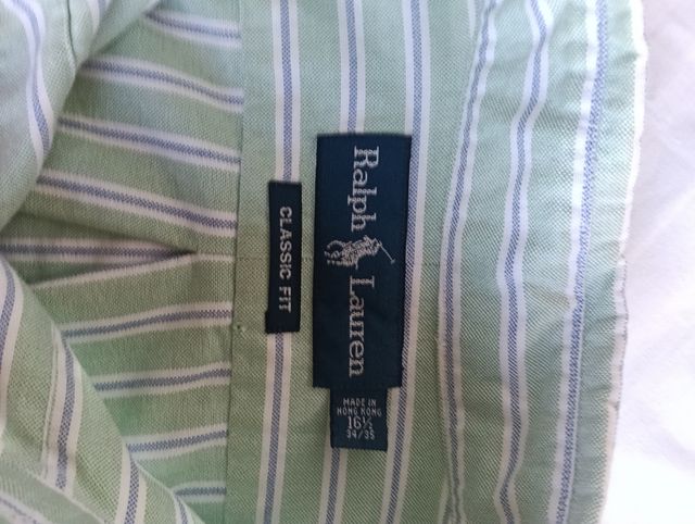Camisa Ralph Lauren Rayas Verdes y Blancas