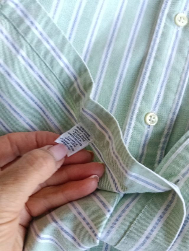 Camisa Ralph Lauren Rayas Verdes y Blancas
