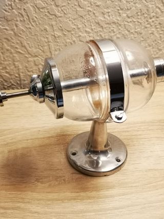Antiguo dispensador de jabón 70's cromado space