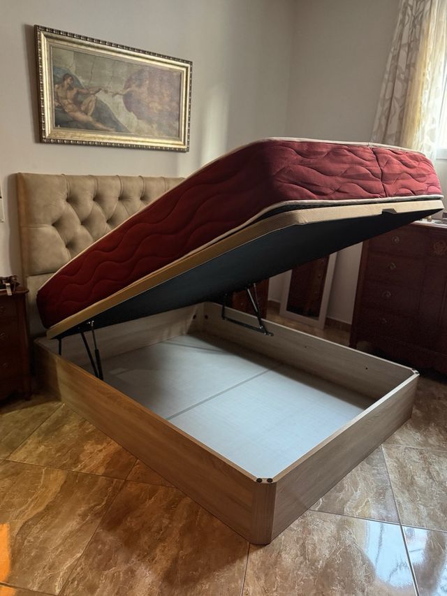 Canape beige 150x190 con colchon | NUEVO