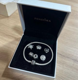 Set Pulsera Pandora con Charms Plata