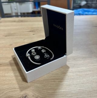 Set Pulsera Pandora con Charms Plata