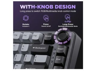 Teclado Mecánico YUNZII B75 Gris/Blanco