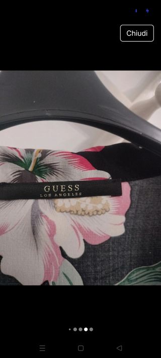 Blusa Guess floreale nera