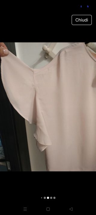 Blusa Oltre rosa con fiocco