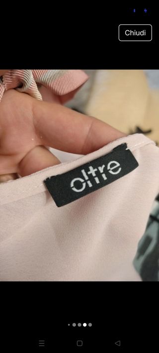 Blusa Oltre rosa con fiocco