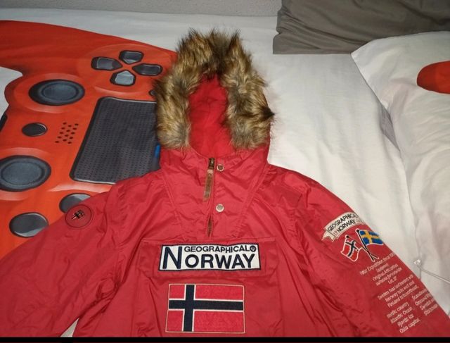 Abrigo Geographical Norway Rojo