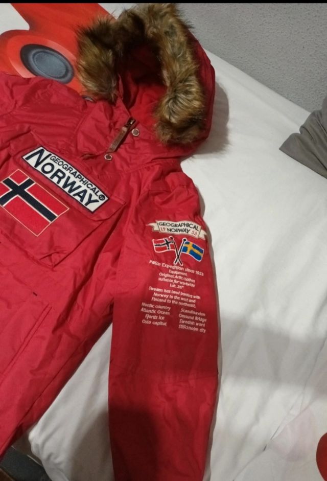 Abrigo Geographical Norway Rojo