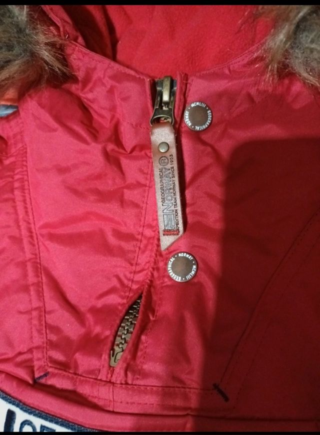 Abrigo Geographical Norway Rojo