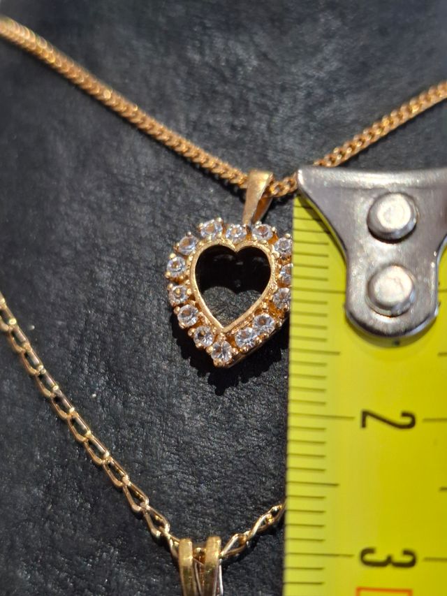 3Colgantes Corazón Plata Baño Oro 18kl 3 Tamaños