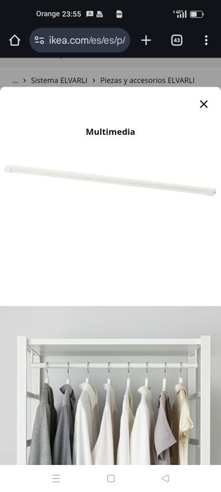 Barra armario Ikea