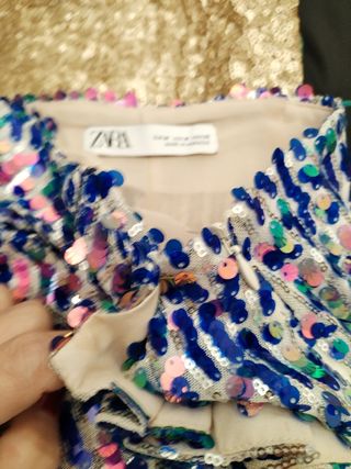 Falda mini lentejuelas multicolor