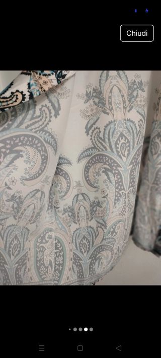 Camicia fantasia bianca e multicolor